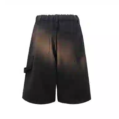 大卫贝肯 美式复古潮牌高街大口袋设计高级感痞帅透气宽松直筒垂感百搭工装五分裤休闲短裤 男女同款