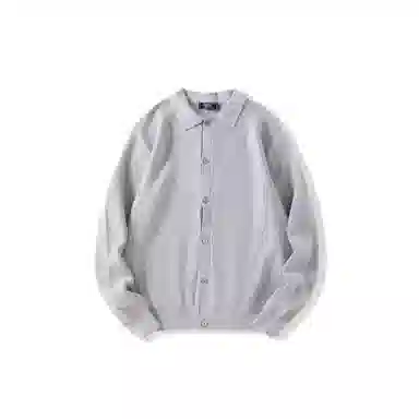 我是大卫 韩版单排扣慵懒风个性开衫纯色针织衫 男女同款