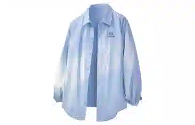 王者荣耀 鲁班七号星空梦想款 美式复古字母宽松落肩休闲纯色基础百搭小衫外套痞帅舒适透气高级感简约休闲翻领长袖衬衫 男女同款