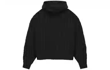 Fear of God Essentials FW23 Cable Knit Hoodie Jet Black