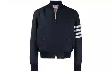 THOM BROWNE Stripe Detail Bomber Jacket