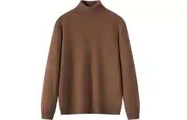 恒源祥 纯色保暖高领针织毛衣 男款