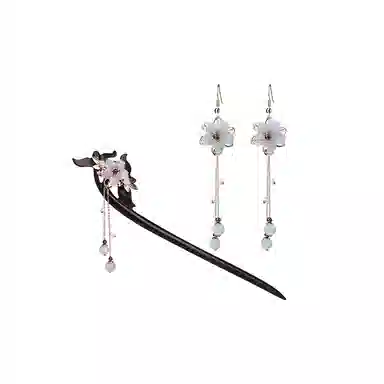 凤凰涅磐 新中式黑檀木荷花流苏木簪 盘发简约日常现代步摇簪子 木质 黑檀木 发簪 女款 其他木作 礼物 礼盒