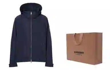 Burberry Hooded Zip Jacket Navy
