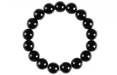 石头记 国朝复古新中式招财 时尚简约黑色百搭 转运珠时来运转 黑曜石 玉石手串 男女同款情侣款