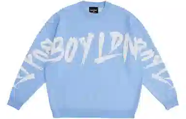 Boy London FW22 Eagle Logo Knit Sweater Blue