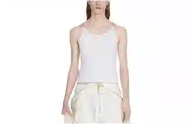 DION LEE SS24 WIRE STRAP TANK IVORY