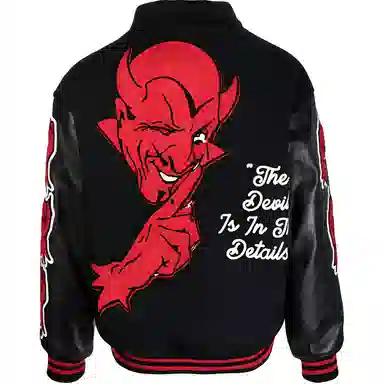 SAINT Mxxxxxx Colorblock Cartoon Letter Jacket