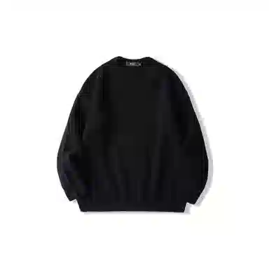 我是大卫 文艺风简约基础款休闲打底纹理感宽松针织衫 男女同款