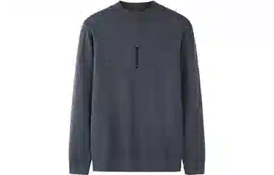 才子 半高领撞色提花长袖针织衫 男款