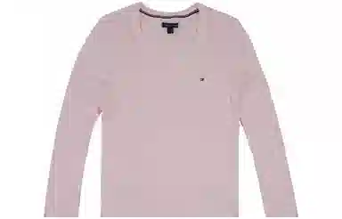 Tommy Hilfiger Striped Crewneck Sweater Pink
