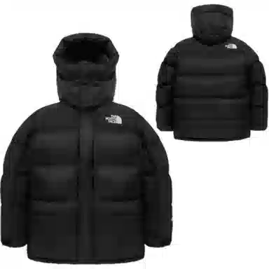 The North Face Logo Hoodie Down Jacket Black