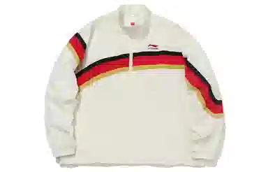 中国李宁 巴黎时装周走秀款 宽松休闲立领夹克外套 男款 乳白色