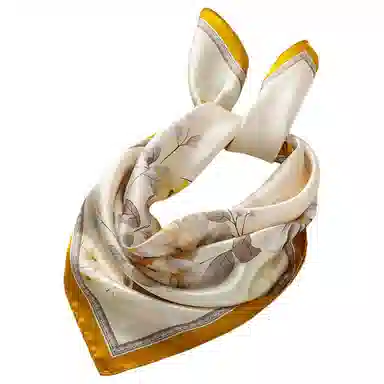 红豆 真丝时尚小方巾 经典设计简约大方 桑蚕丝 丝巾 女款