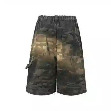 大卫贝肯 美式复古潮牌高街大口袋设计高级感痞帅透气宽松直筒垂感百搭工装五分裤休闲短裤 男女同款