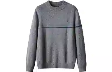 恒源祥 纯色半高领套头长袖毛衣 男款