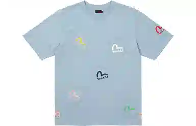 PALACE x EVISU Multi Pocket T-Shirt Dusty Blue LogoT