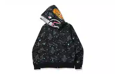 A BATHING APE Space Camo Shark Full Zip Hoodie