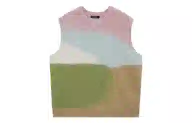 UNVESNO V-Neck Sweater Vest Pink