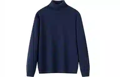 恒源祥 纯色保暖高领针织毛衣 男款