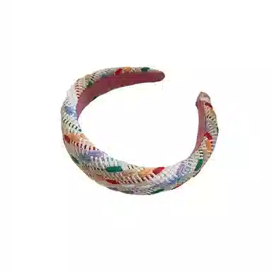 水中玉 彩色格子头箍日常外戴发捆发卡高级感洋气时尚头饰 布艺 发箍 女款