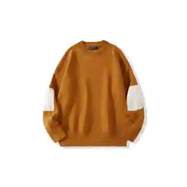 我是大卫 拼色设计感宽松基础韩版潮牌圆领套头针织衫 男女同款