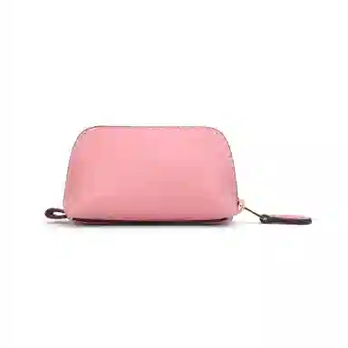 COACH Cosmetic 9 Pebble Leather Clutch Pink