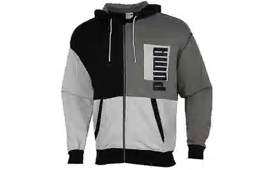 Puma Logo Jacket Black Grey