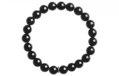 石头记 国朝复古新中式招财 时尚简约黑色百搭 转运珠时来运转 黑曜石 玉石手串 男女同款情侣款