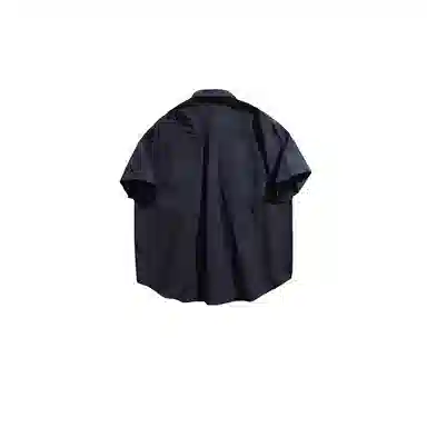 玉儿恋 复古工装夏季潮牌户外休闲百搭外套短袖衬衫 男款
