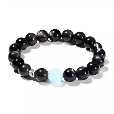 普陀山文创 事业运爆棚国潮小众设计富贵吉祥钱来运转招财转运珠一夜暴富#好运 黑曜石 手串 男女同款情侣款