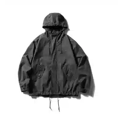 【dme】 纯色连帽日系复古潮牌宽松休闲水洗纯棉长袖夹克外套 男女同款