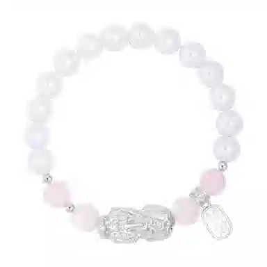 【八方来财】 玄唐 新中式福牌貔貅 #好运 精美礼盒装 粉水晶 手串 男女同款情侣款