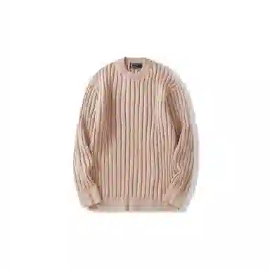 我是大卫 纹理感圆领基础款韩版套头针织衫 男女同款