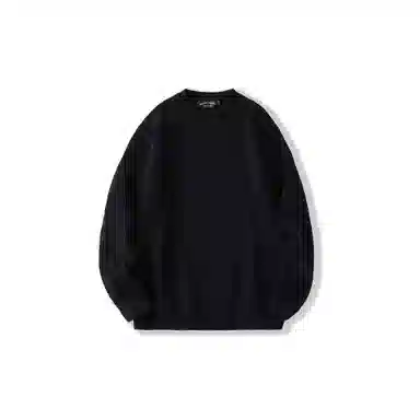 我是大卫 纯色圆领慵懒风简约韩系百搭宽松长袖针织衫 男女同款