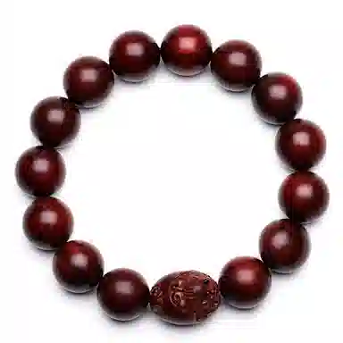 木盛缘 【财源滚滚发财貔貅】新中式国潮复古风时尚高级精美礼盒好运单圈文玩佛珠 紫檀属 手串 男女同款情侣款