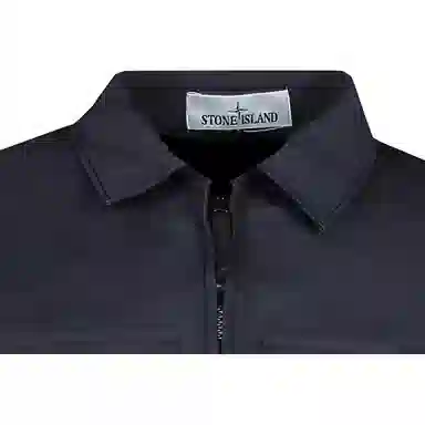 Stone Island SS23 Zip Pocket Shirt Jacket Navy