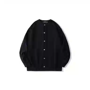 我是大卫 重磅单排扣开衫保暖外套休闲宽松慵懒针织衫 男女同款