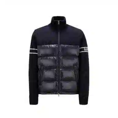 Moncler Padded Wool Blend Cardigan