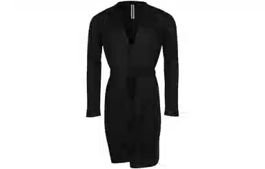 Rick Owens V-Neck Knit Sweater Black