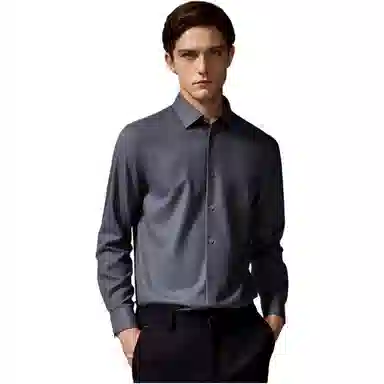 迪柯尼 休闲纯色长袖衬衫 男款