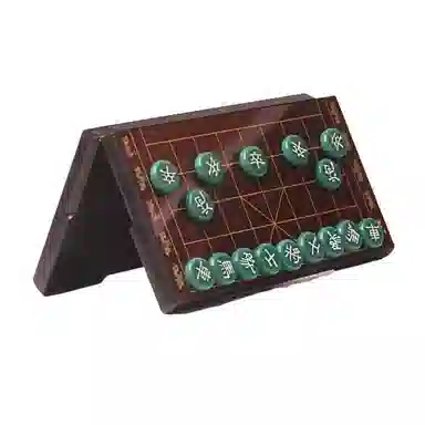 乐智由我 中国象棋高档大号仿玉成人折叠棋盘 桌游