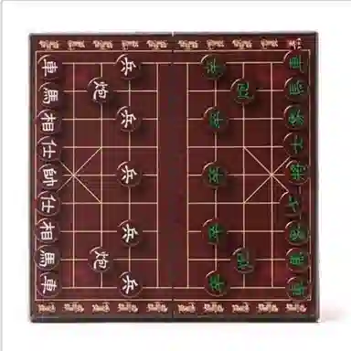 乐智由我 中国象棋高档大号仿玉成人折叠棋盘 桌游