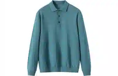 恒源祥 针织时尚翻领纯色毛衣 男款