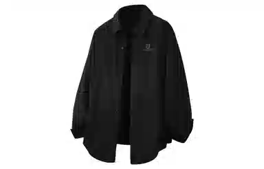 王者荣耀 鲁班七号星空梦想款 美式复古字母宽松落肩休闲纯色基础百搭小衫外套痞帅舒适透气高级感简约休闲翻领长袖衬衫 男女同款