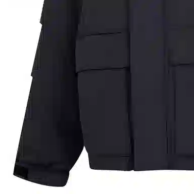 PUMA Logo Print Hoodie Jacket Black