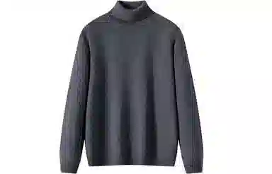 恒源祥 纯色保暖高领针织毛衣 男款