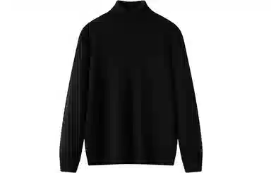 恒源祥 纯色保暖高领针织毛衣 男款