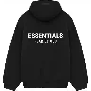 Fear of God Essentials FW24 Holiday Core Hoodie Meteorite Black