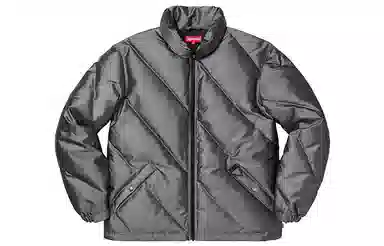 Supreme FW19 Week 11 Iridescent Puffy Jacket Black